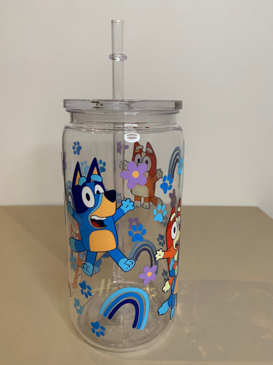 Fantastic Bluey cold cup, 16oz, single wall.