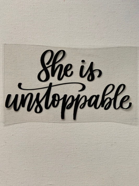She is unstoppable small decal