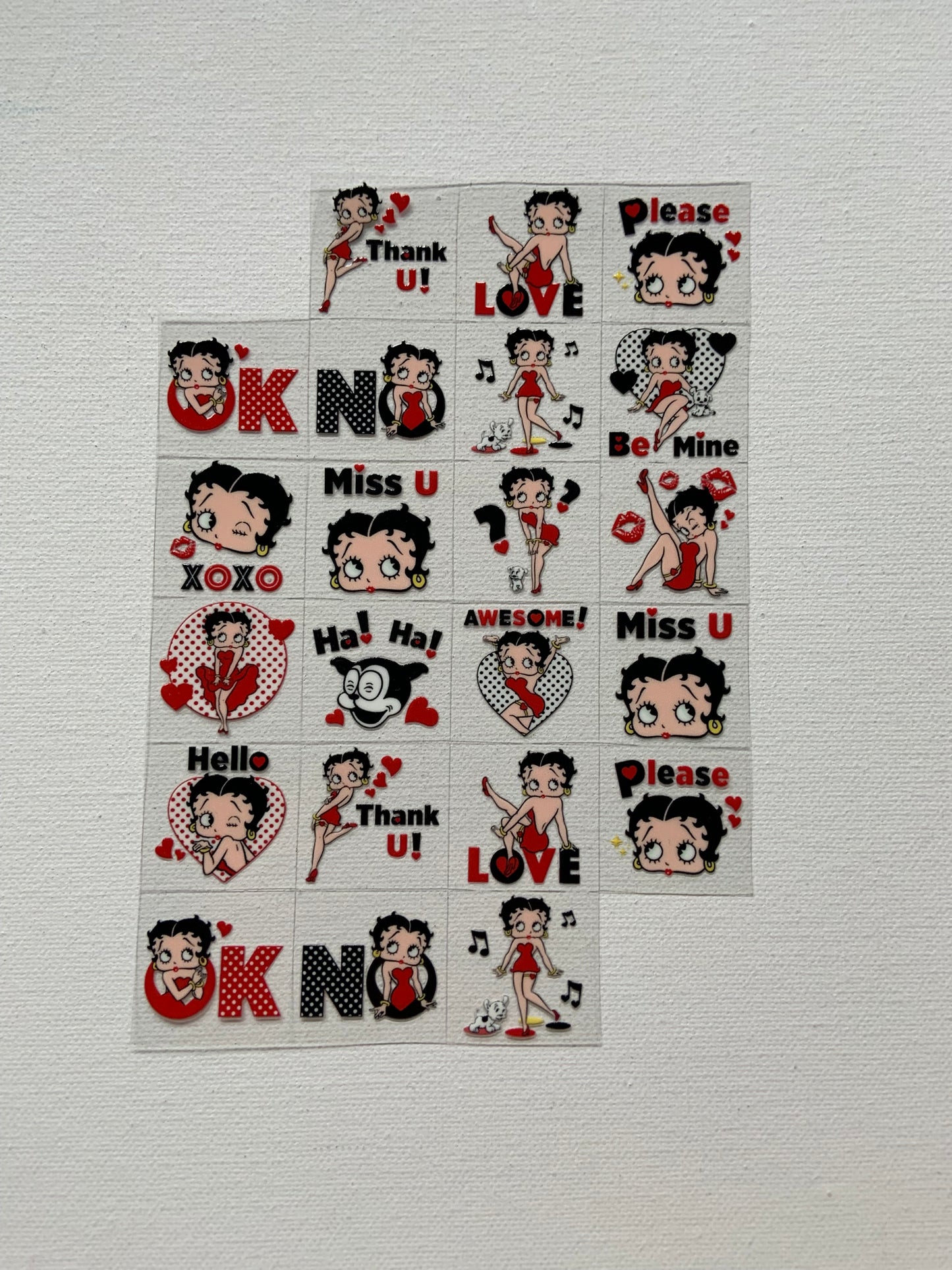 Betty boop small pieces decal