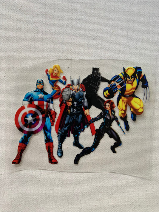 Superheroes small decal